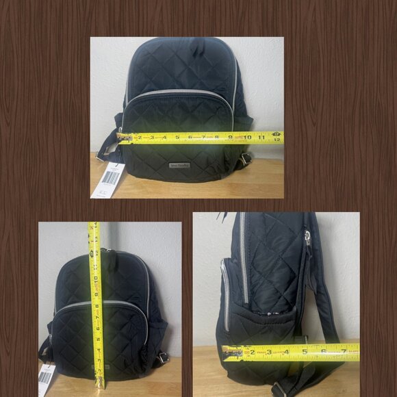 Vera Bradley Small Backpack in Performance Twill Black NWT main image 4